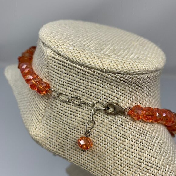 Amber Druzy Beaded Necklace Natural Statement Jewelry - Picture 12 of 12